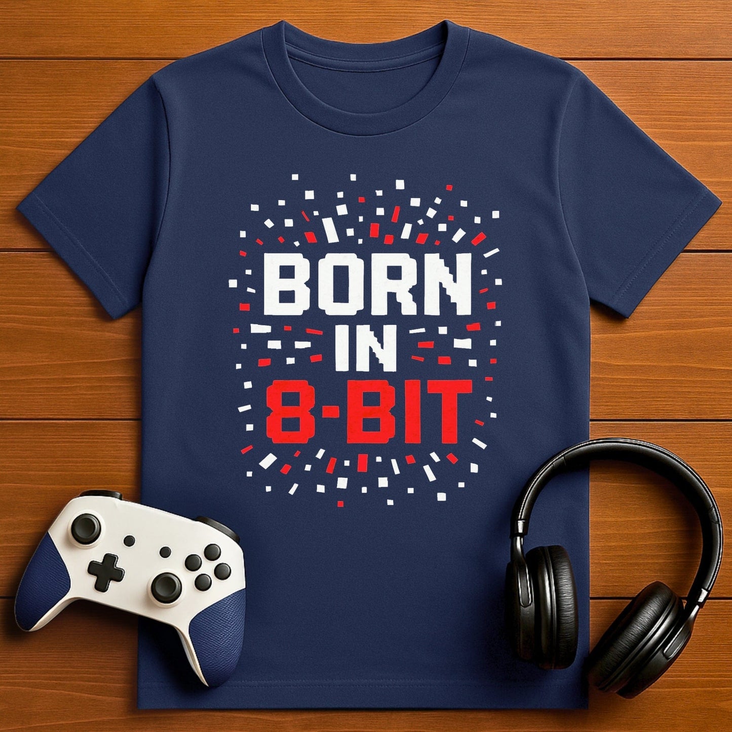 T-Shirt Navy / S Born in 8 Bit T-shirt