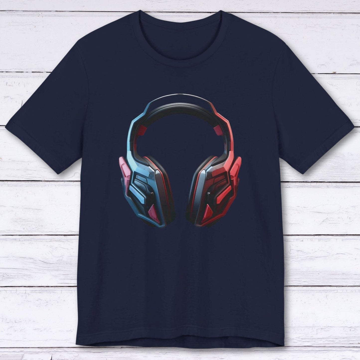 T-Shirt Navy / S Cyber Tunes Audiophile Headset T-shirt