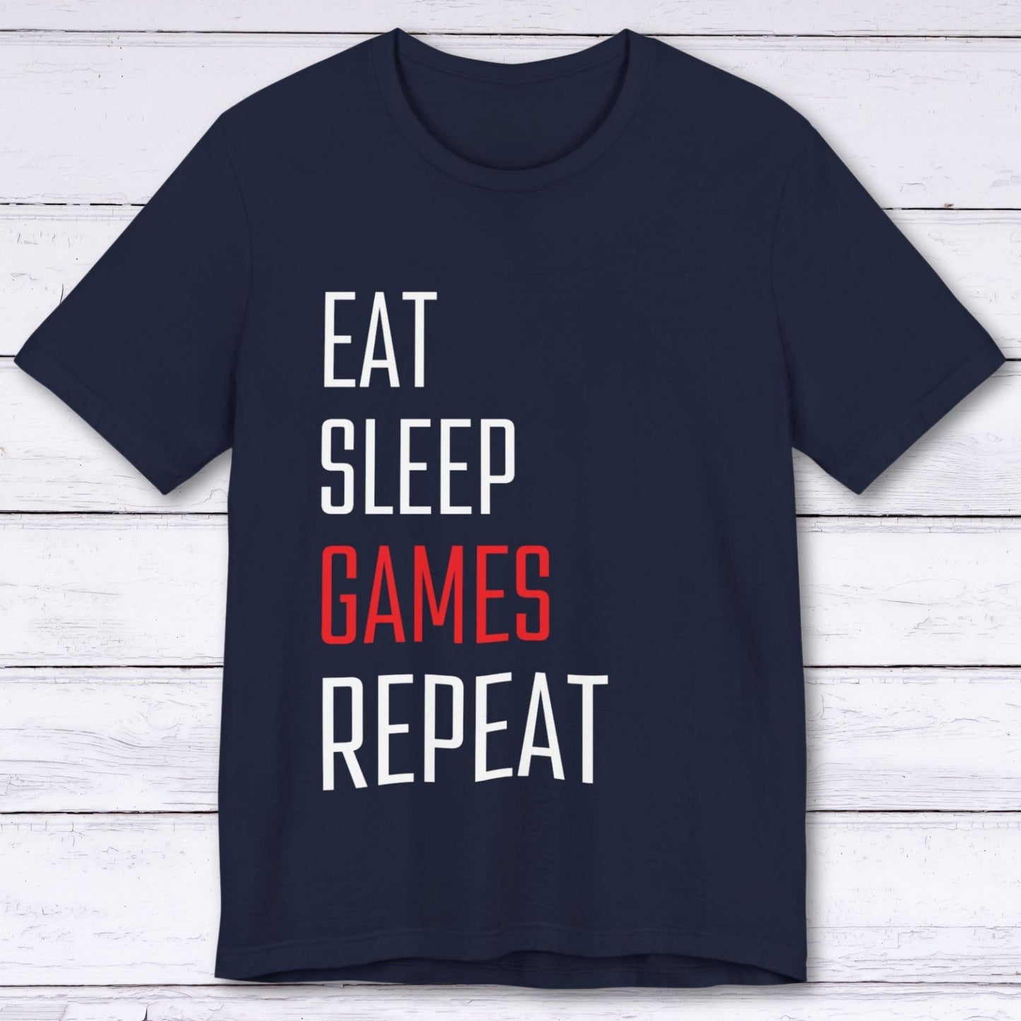 T-Shirt Navy / S Eat Sleep Games Repeat T-shirt