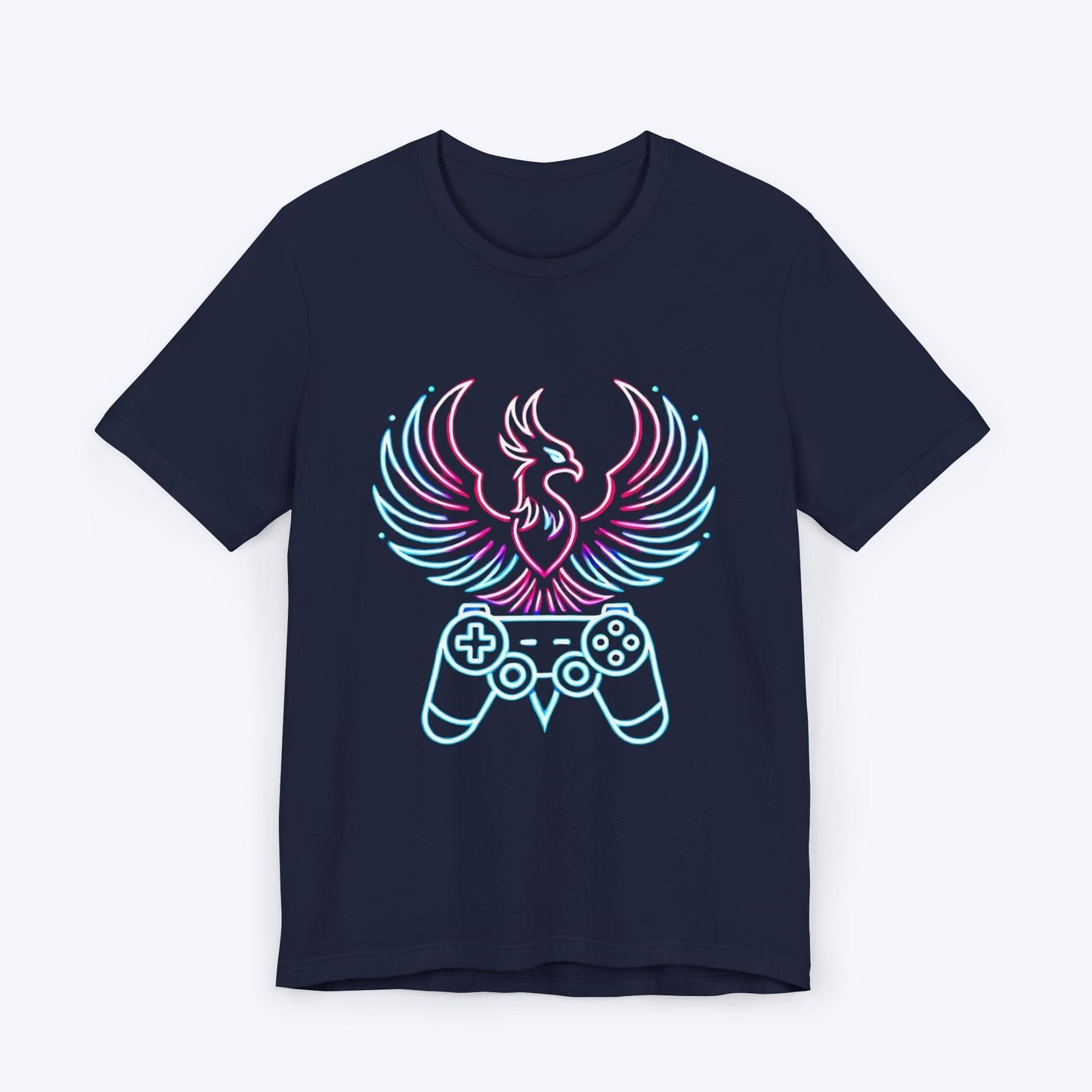 T-Shirt Navy / S Eternal Gamer: Neon Phoenix T-shirt