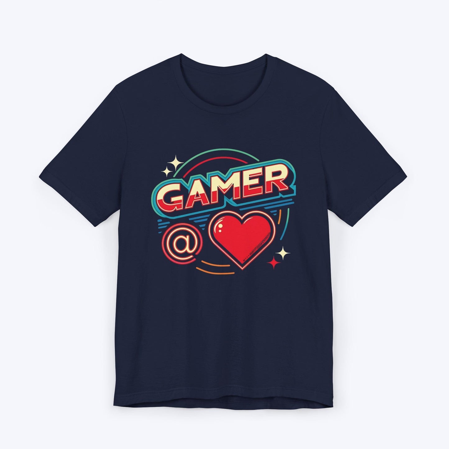 T-Shirt Navy / S Gamer at Heart - Retro T-shirt