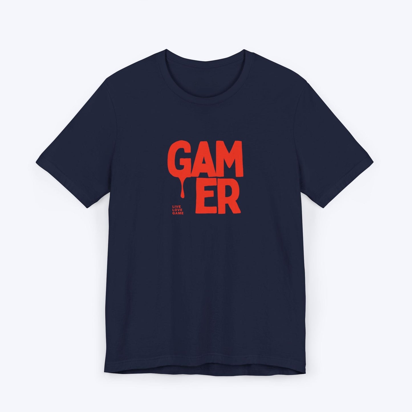 T-Shirt Navy / S Gamer Drip: Live, Love, Game T-shirt