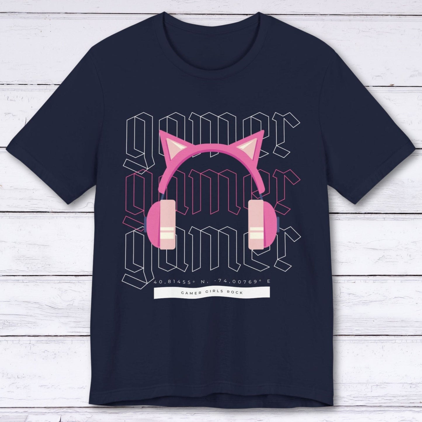 T-Shirt Navy / S Gamer Girls Rock T-shirt