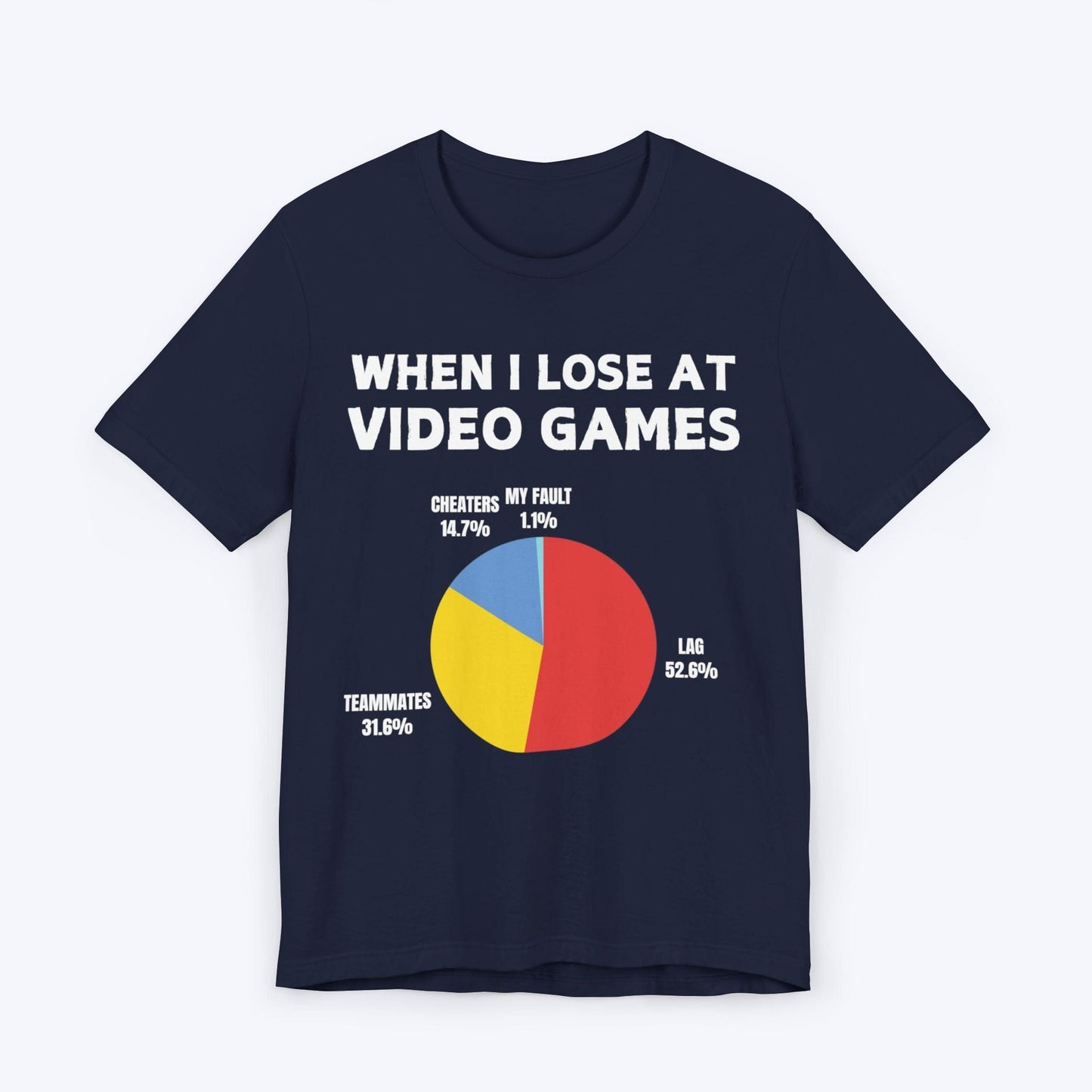 T-Shirt Navy / S Gamers Excuse Pie Chart T-shirt