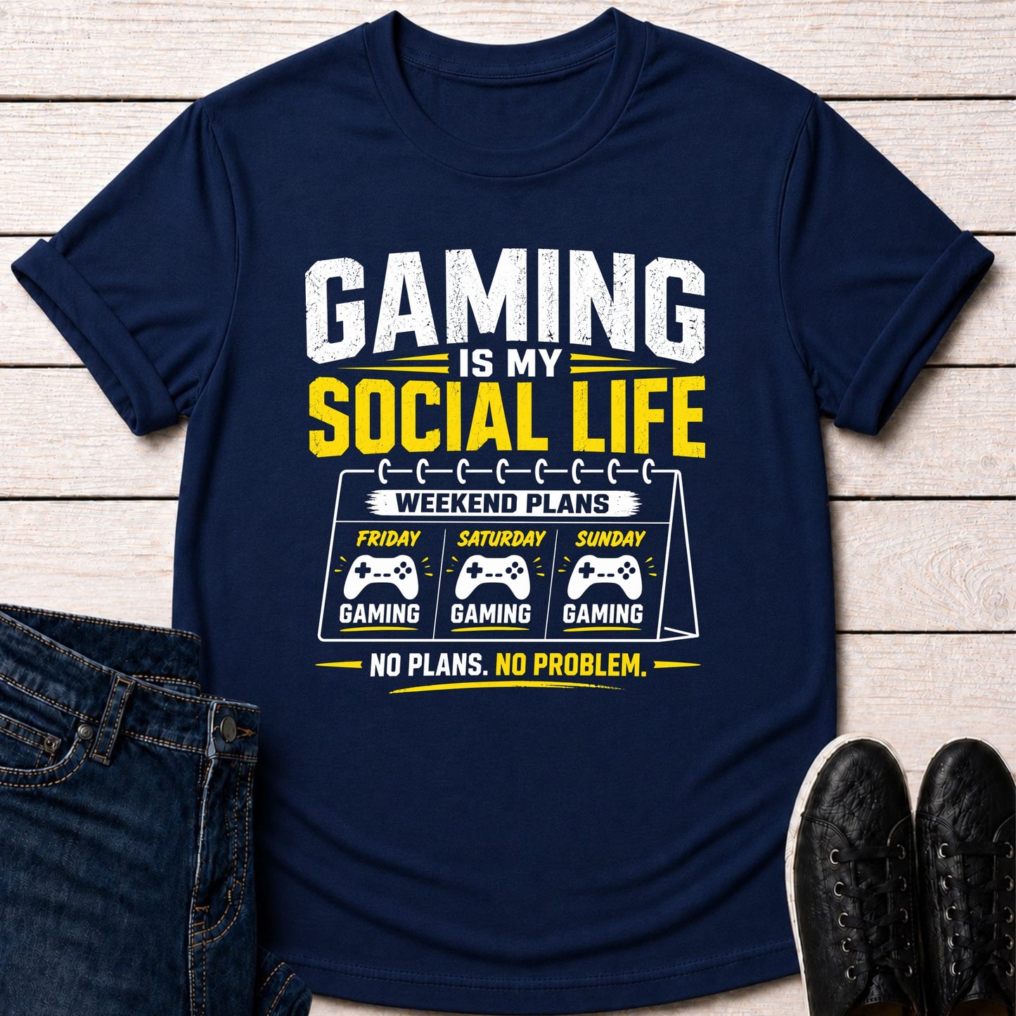 T-Shirt Navy / S Gaming Is My Social Life T-shirt