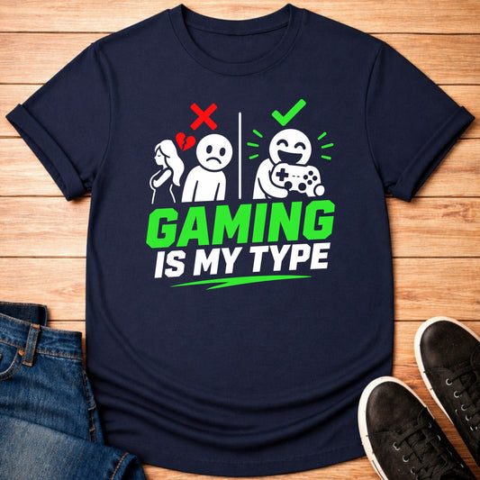 T-Shirt Navy / S Gaming Is My Type T-shirt