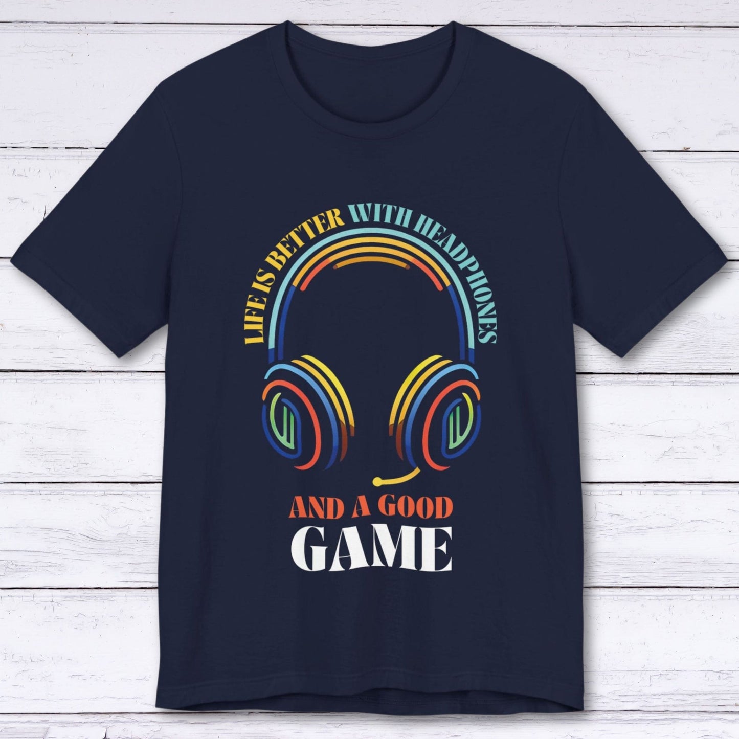 T-Shirt Navy / S Gaming Nirvana - Headphones & Good Times T-shirt