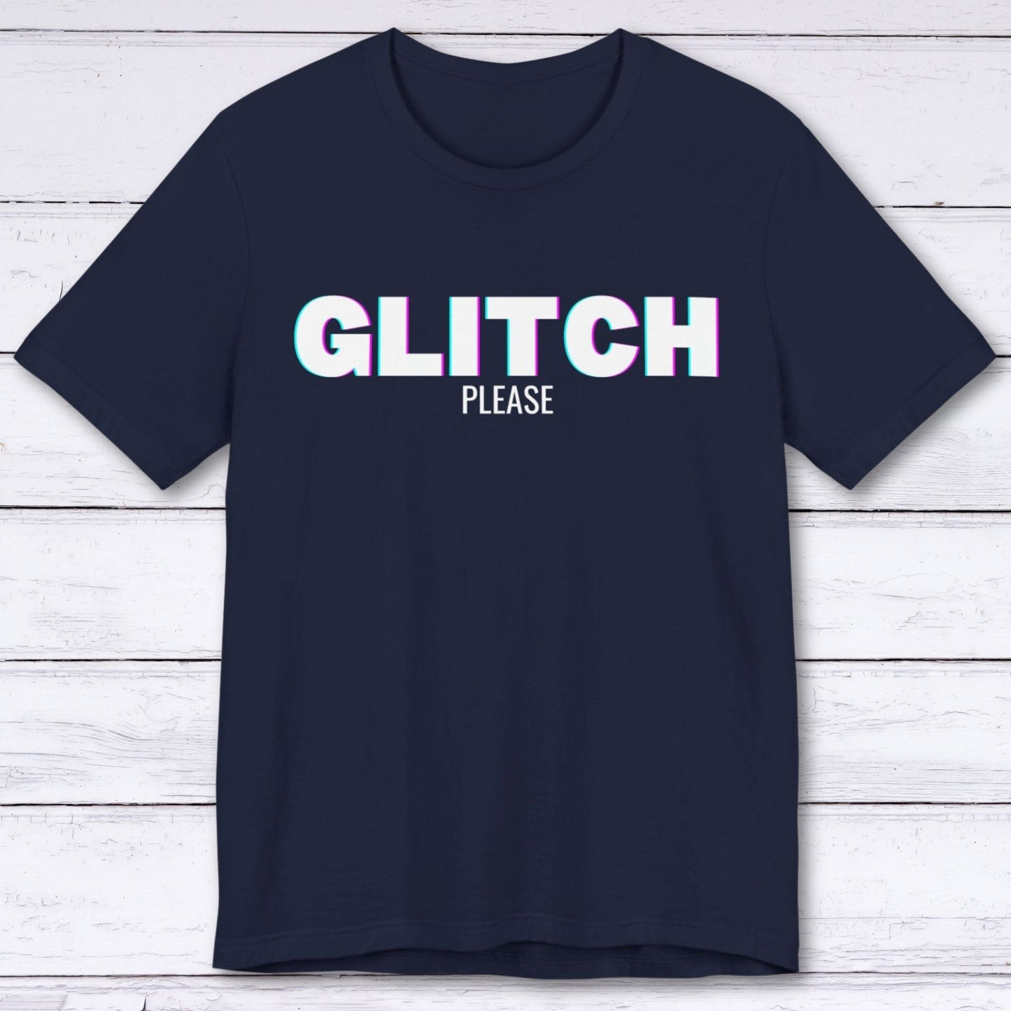 T-Shirt Navy / S Glitch Please T-shirt