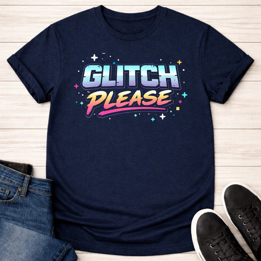 T-Shirt Navy / S Glitched T-shirt