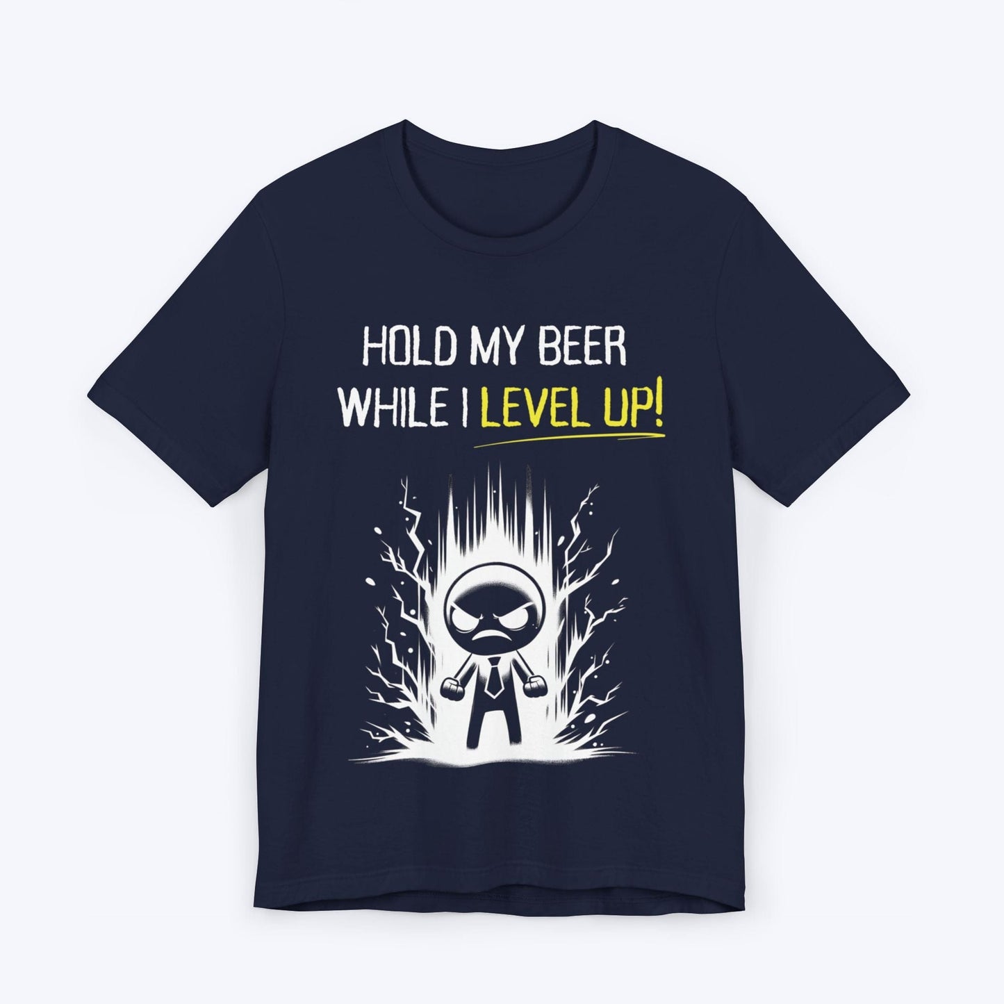 T-Shirt Navy / S Hold My Beer "Level Up" T-shirt