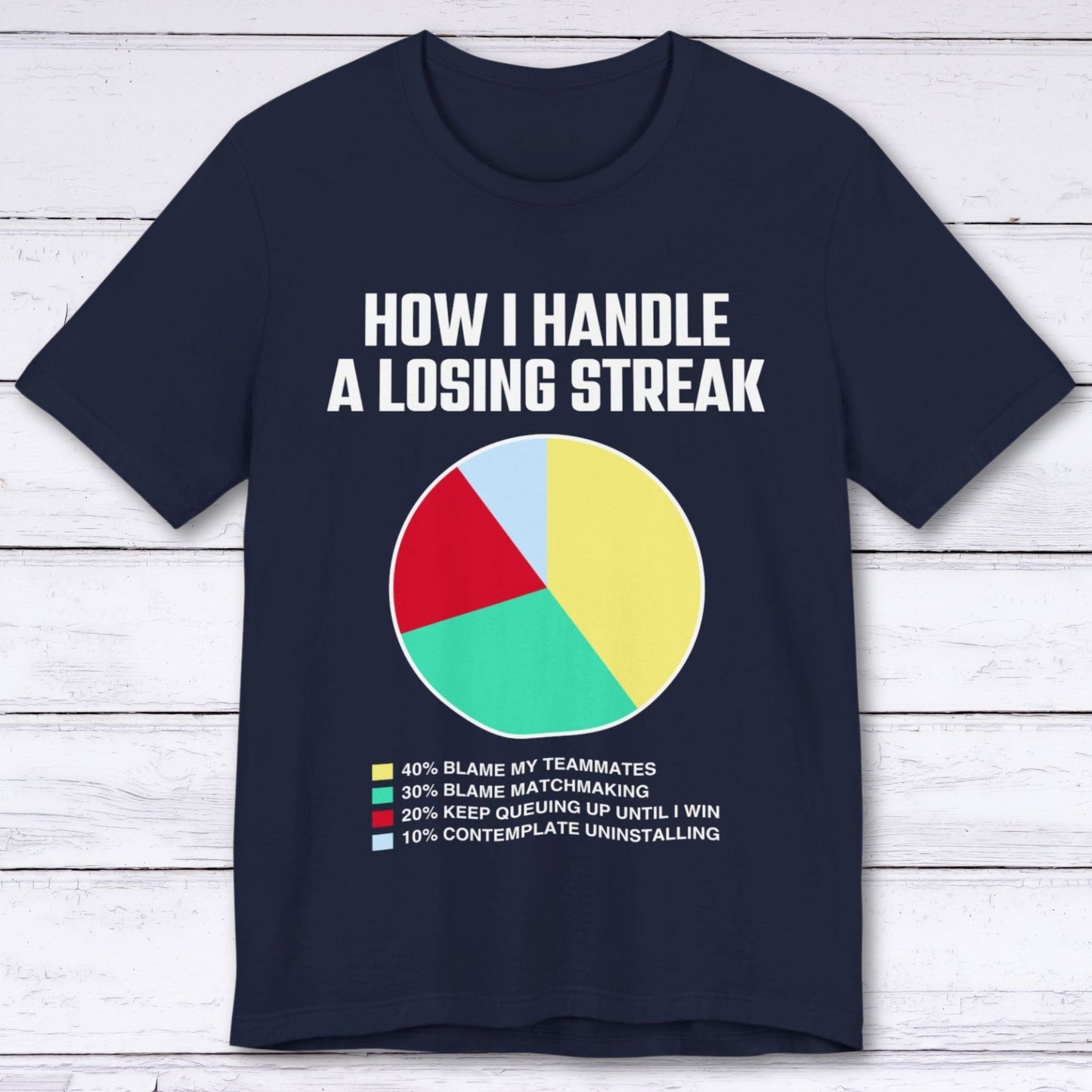 T-Shirt Navy / S How I Handle a Losing Streak T-shirt