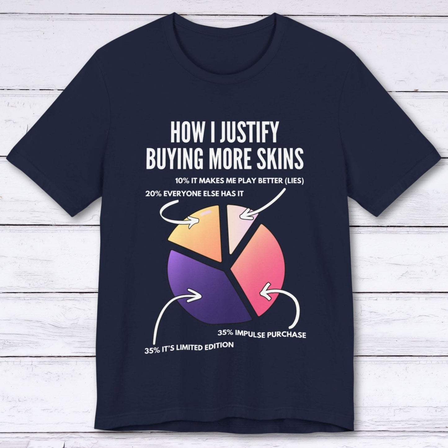 T-Shirt Navy / S How I Justify Buying More Skins T-shirt