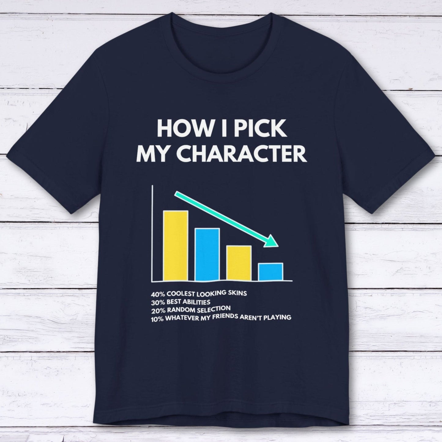 T-Shirt Navy / S How I Pick My Character T-shirt