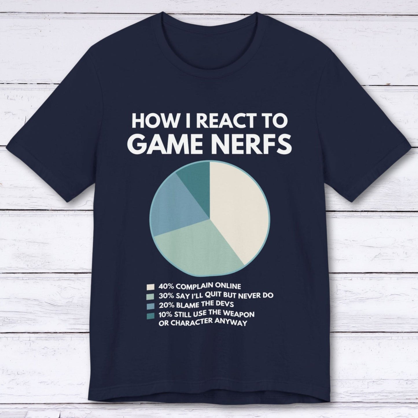 T-Shirt Navy / S How I React To Game Nerfs T-shirt