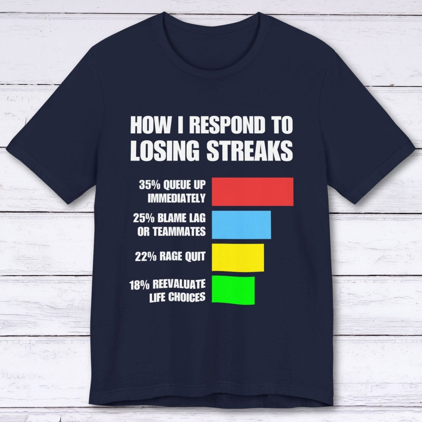 T-Shirt Navy / S How I Respond to Losing Streaks T-shirt