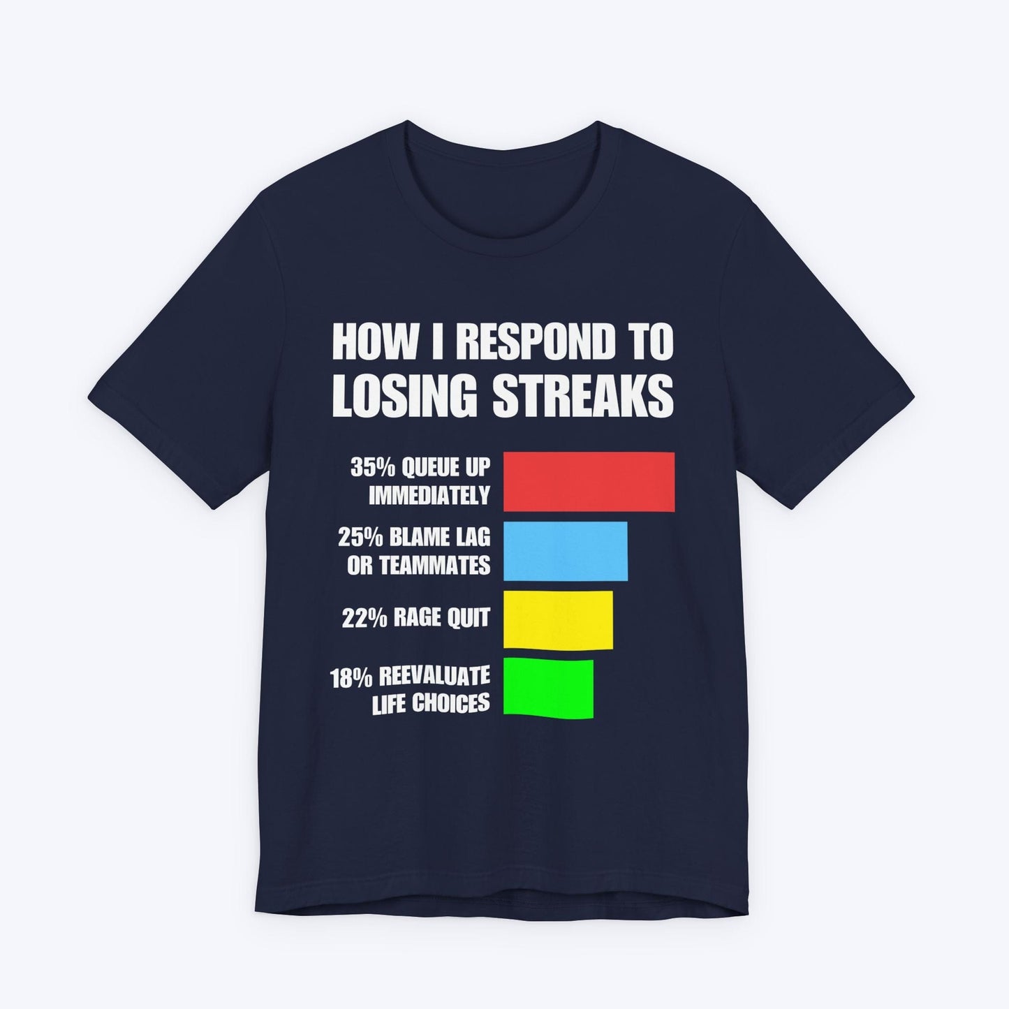T-Shirt Navy / S How I Respond to Losing Streaks T-shirt