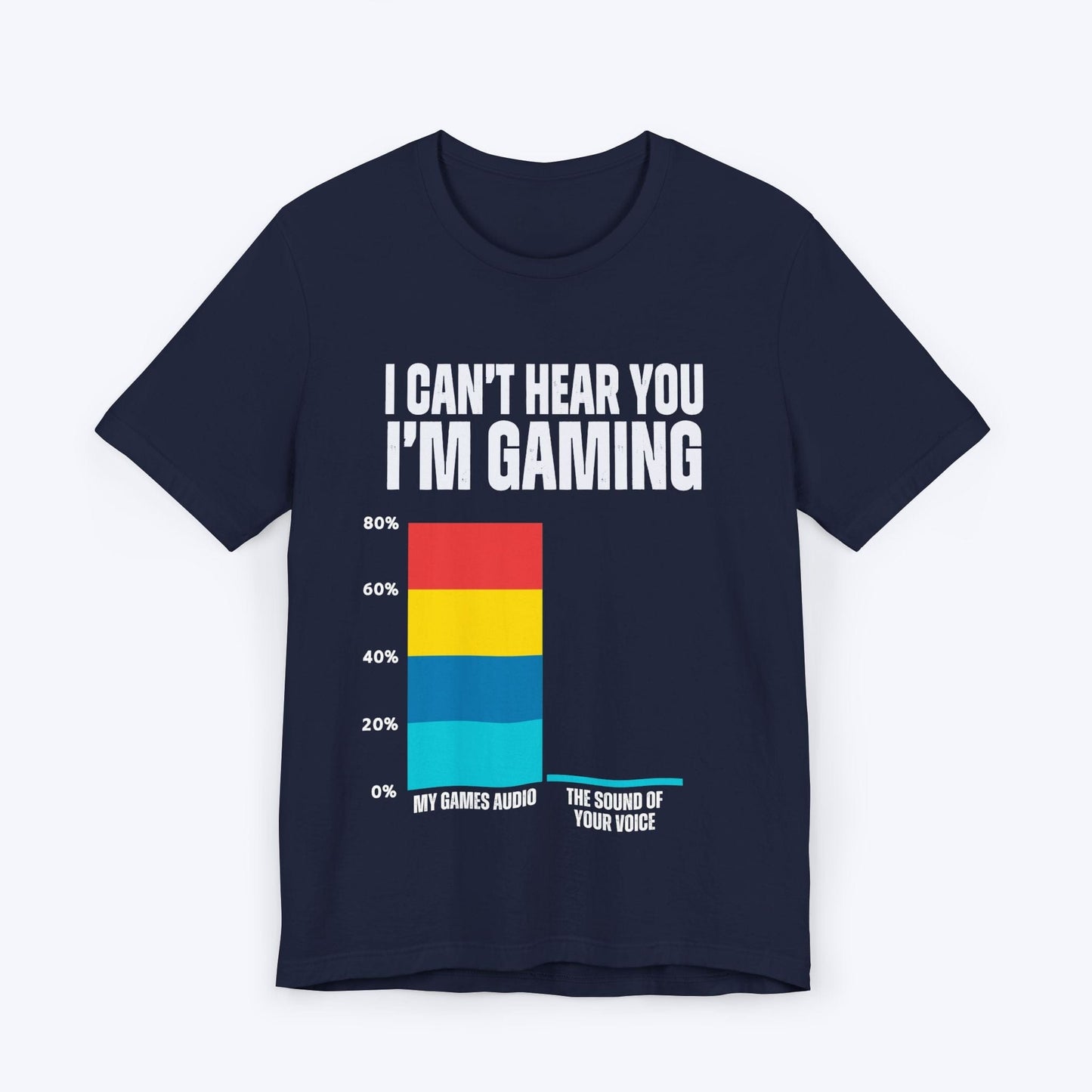 T-Shirt Navy / S I Can't Hear You (Bar Chart) T-shirt