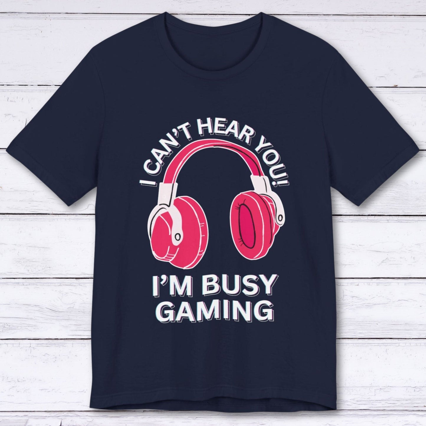 T-Shirt Navy / S I Can't Hear You "Hibiscus" Gaming T-shirt