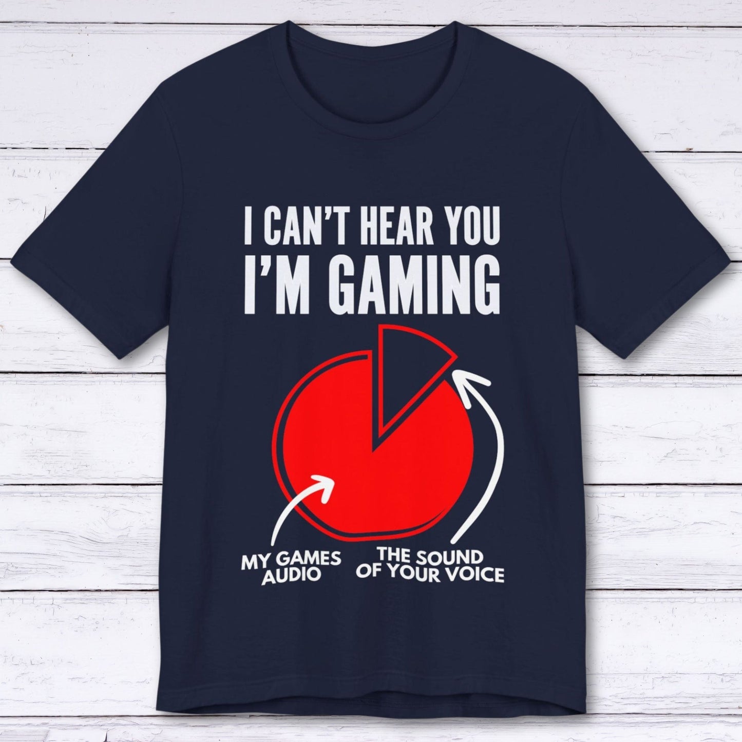 T-Shirt Navy / S I Can't Hear You (Pie Chart) T-shirt