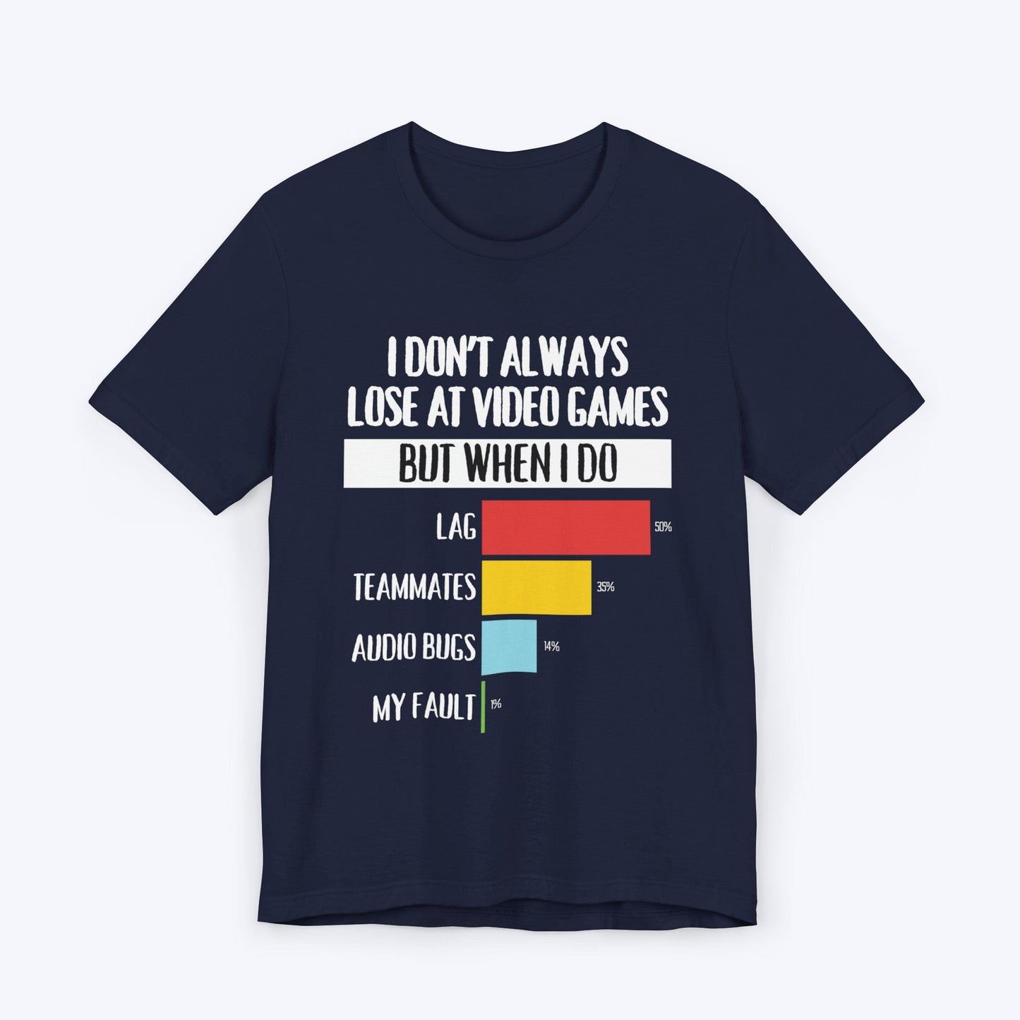 T-Shirt Navy / S I Don't Always Lose at Video Games T-shirt