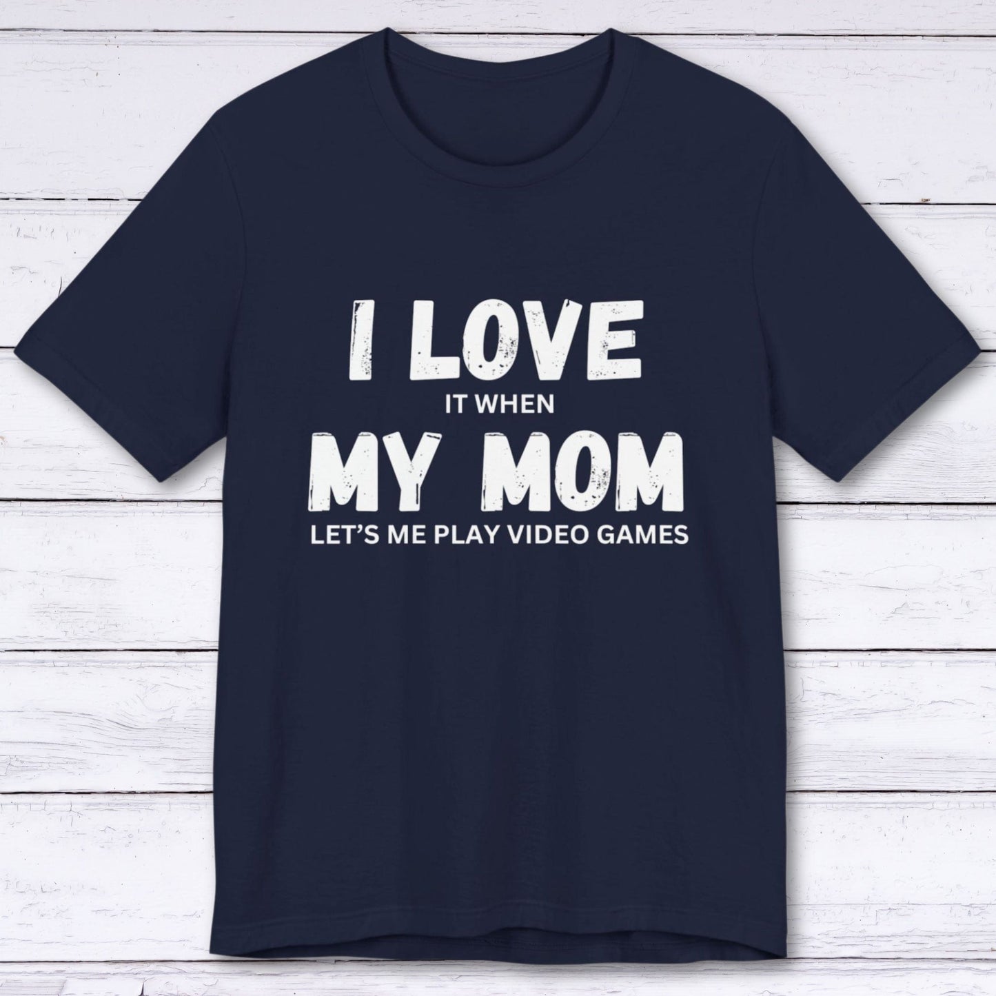 T-Shirt Navy / S I Love My Mom (Gamer) T-shirt