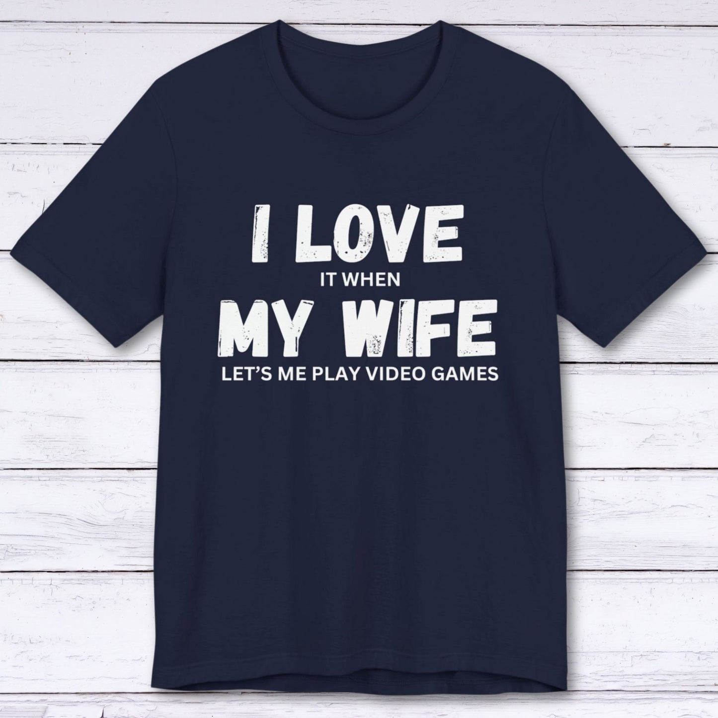 T-Shirt Navy / S I Love My Wife (Gamer) T-shirt