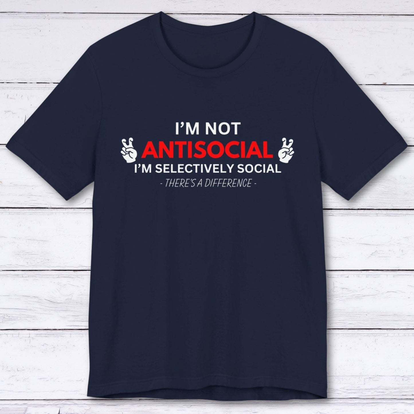 T-Shirt Navy / S I'm Not Antisocial T-shirt