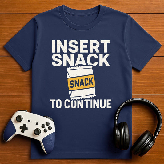 T-Shirt Navy / S Insert Snack to Continue T-shirt