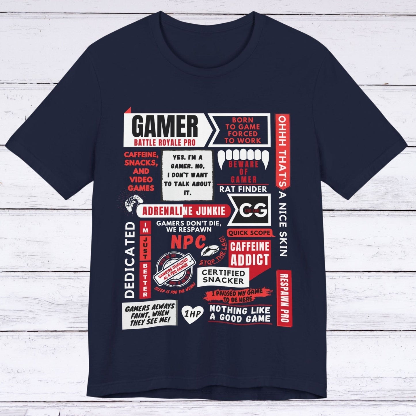 T-Shirt Navy / S Life of a Gamer (Red Edition) T-shirt