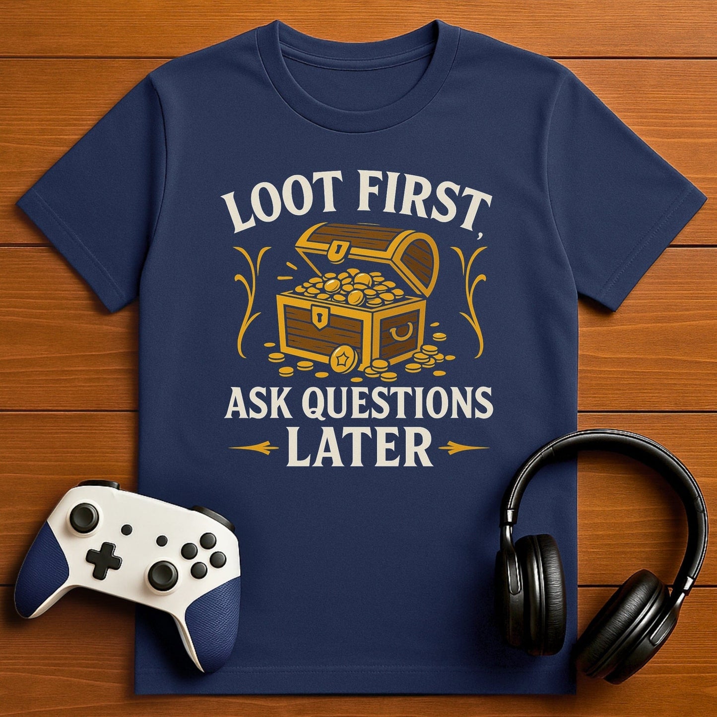 T-Shirt Navy / S Loot First, Ask Questions Later T-shirt