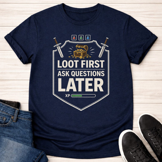 T-Shirt Navy / S Loot First T-shirt