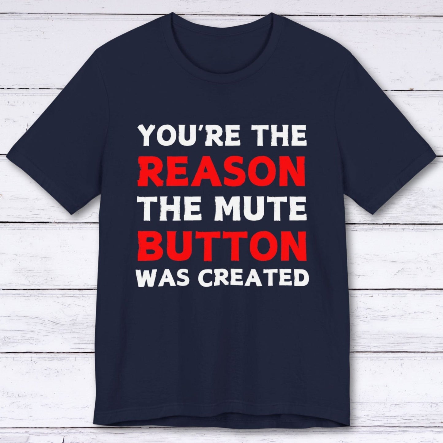 T-Shirt Navy / S Mute Button Enthusiast T-shirt