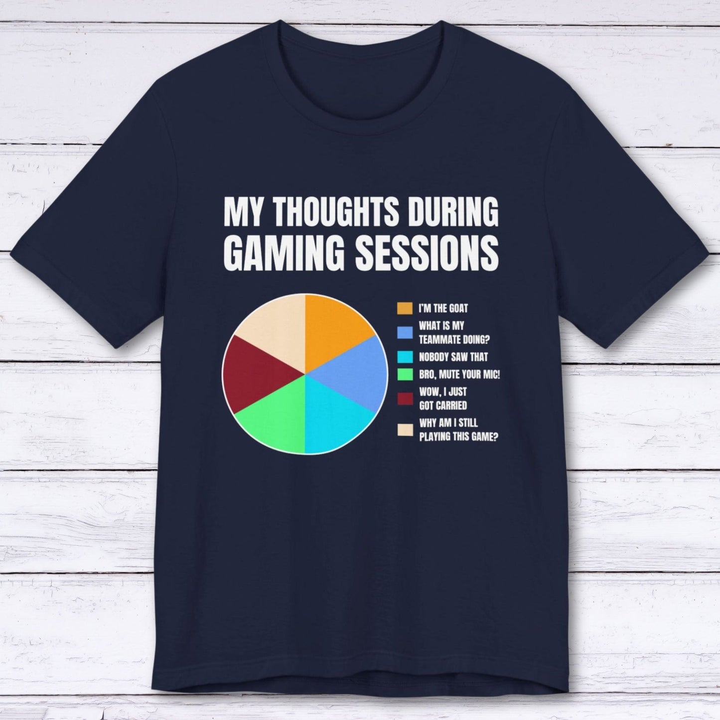 T-Shirt Navy / S My Thoughts During Gaming Sessions T-shirt