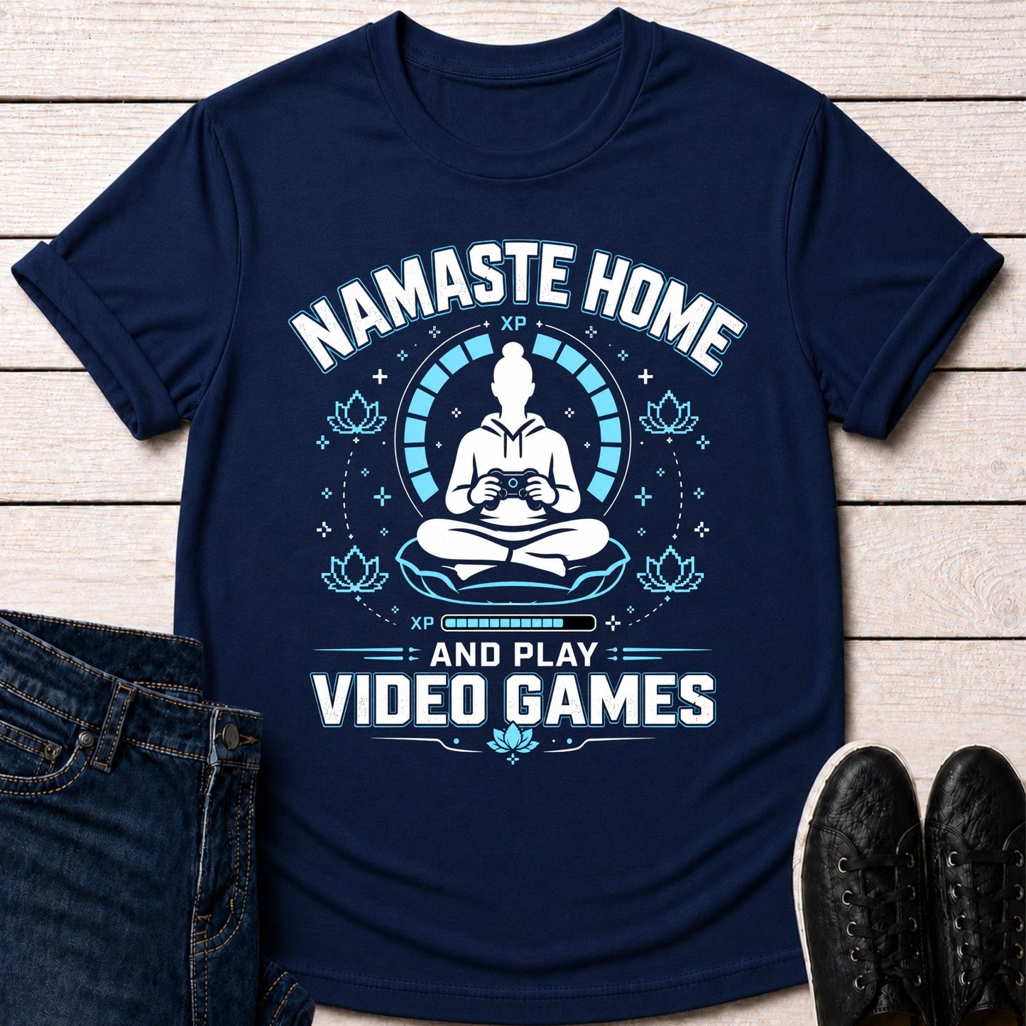 T-Shirt Navy / S Namaste Gaming T-shirt