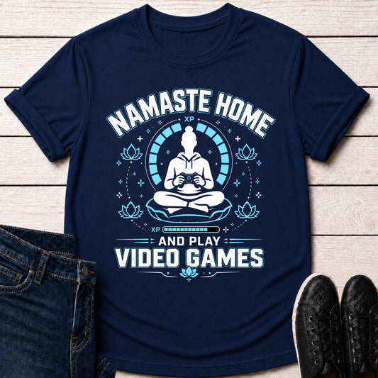 T-Shirt Navy / S Namaste Gaming T-shirt