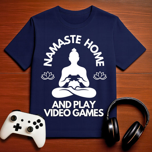 T-Shirt Navy / S Namaste Home (Lotus Flower) Gamer T-shirt
