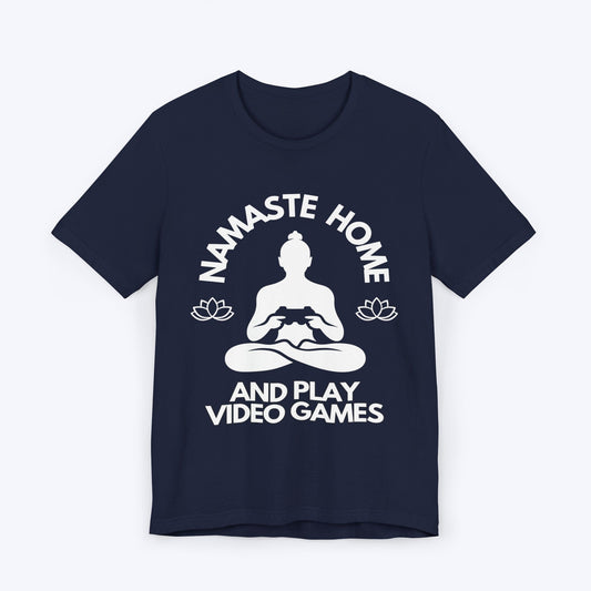 T-Shirt Navy / S Namaste Home (Lotus Flower) Gamer T-shirt