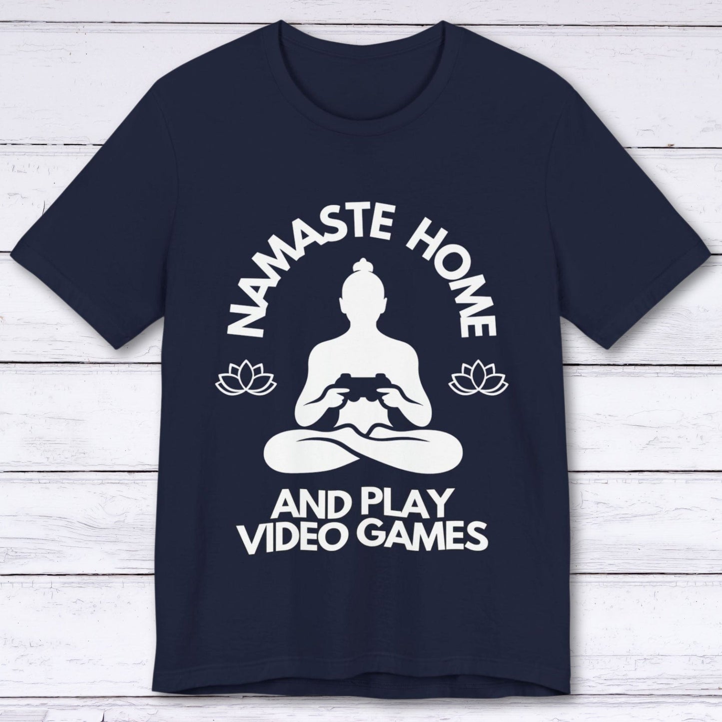 T-Shirt Navy / S Namaste Home (Lotus Flower) Gamer T-shirt