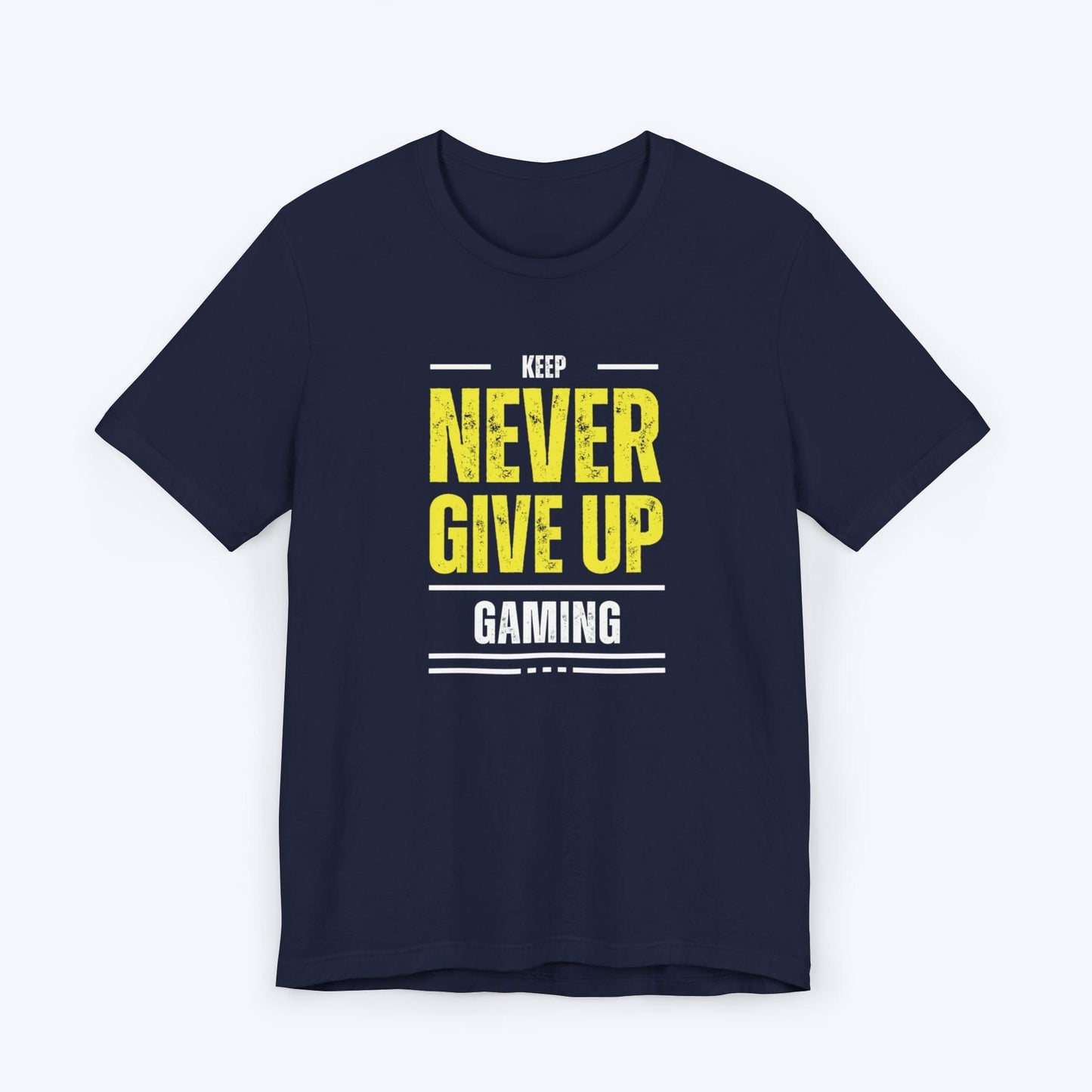 T-Shirt Navy / S Never Give Up Gaming T-shirt