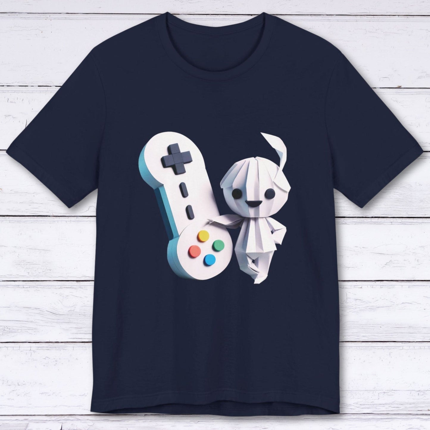 T-Shirt Navy / S Origami Gamer Girl T-shirt