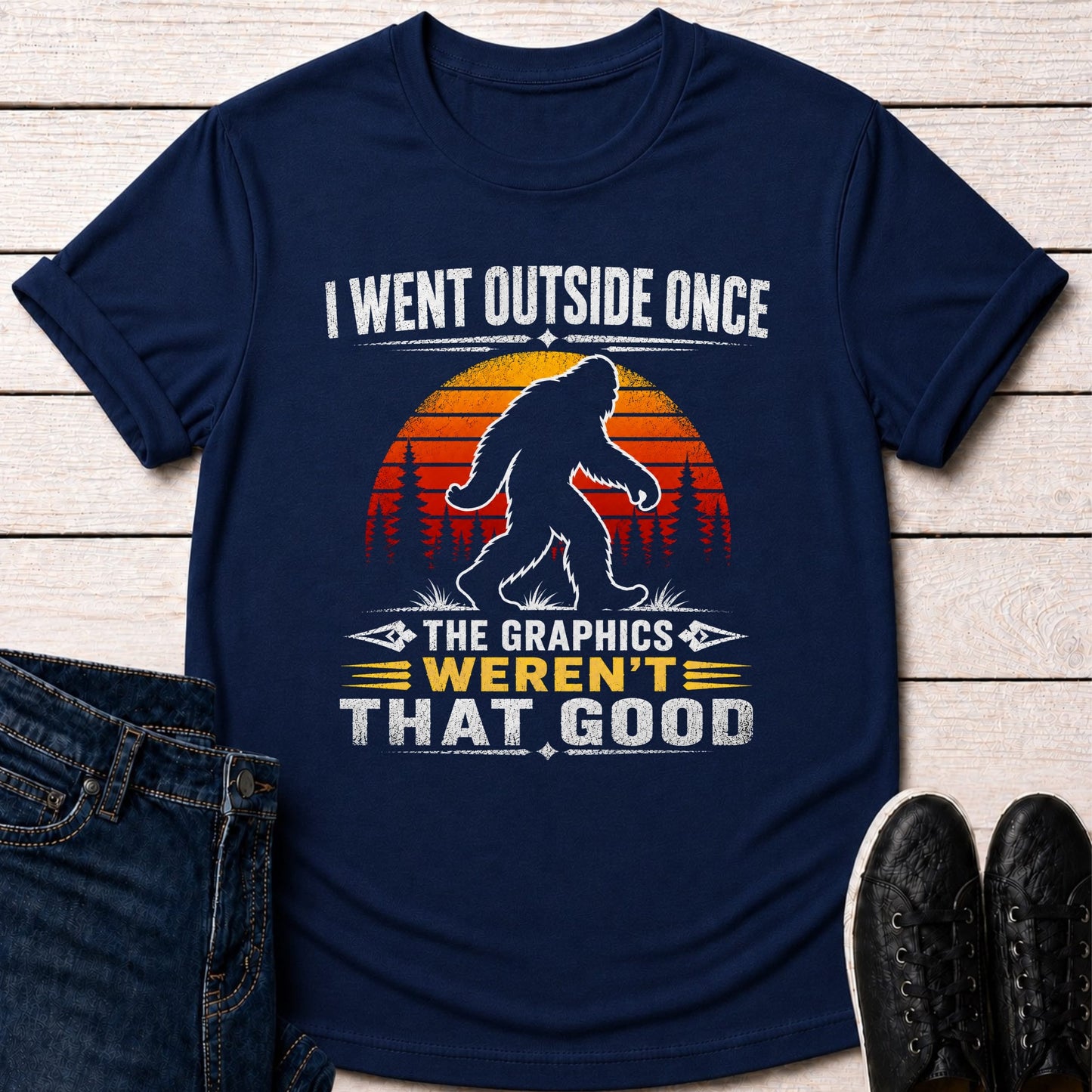 T-Shirt Navy / S Outside Graphics T-shirt
