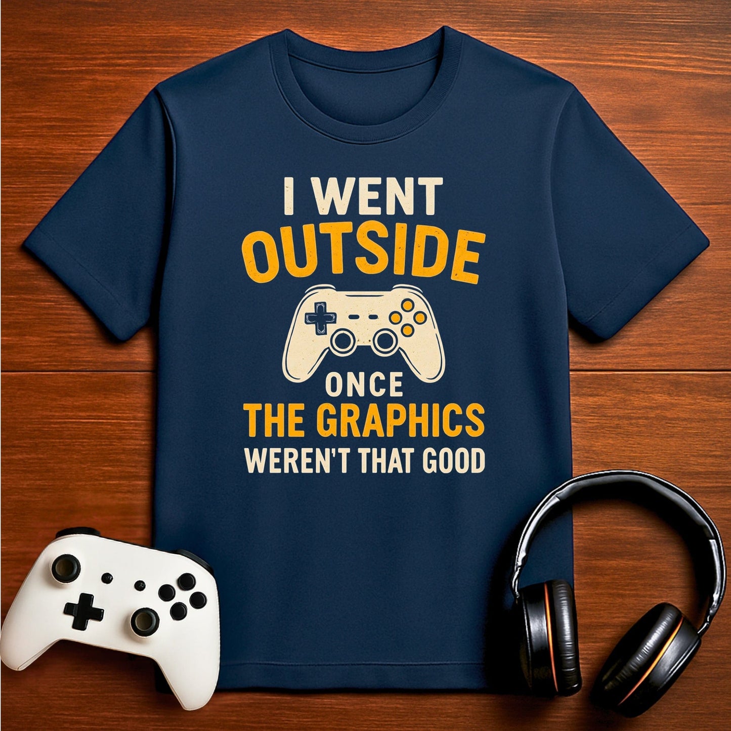T-Shirt Navy / S Outside Had Bad FPS T-shirt