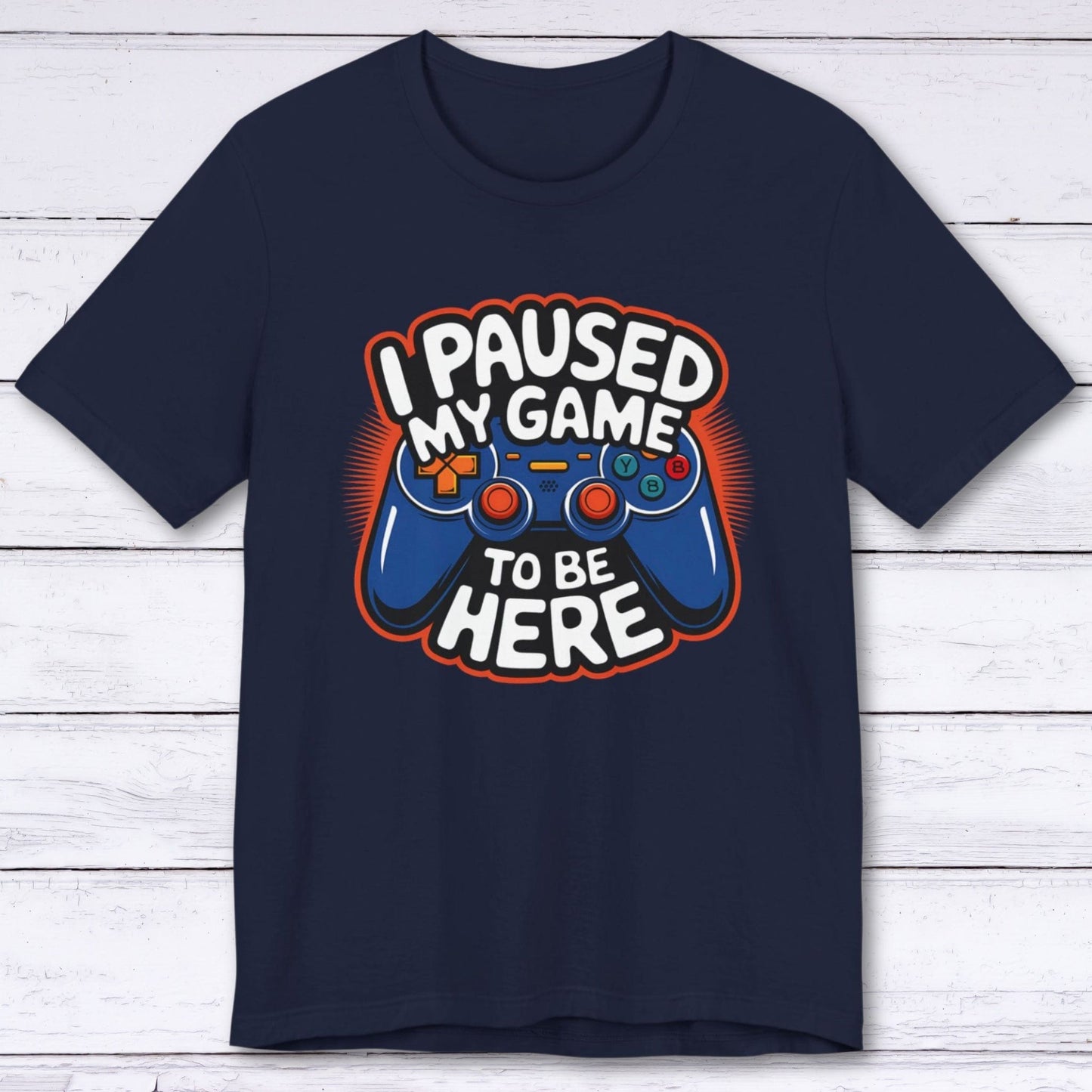 T-Shirt Navy / S Paused, But Thinking of Gaming T-shirt