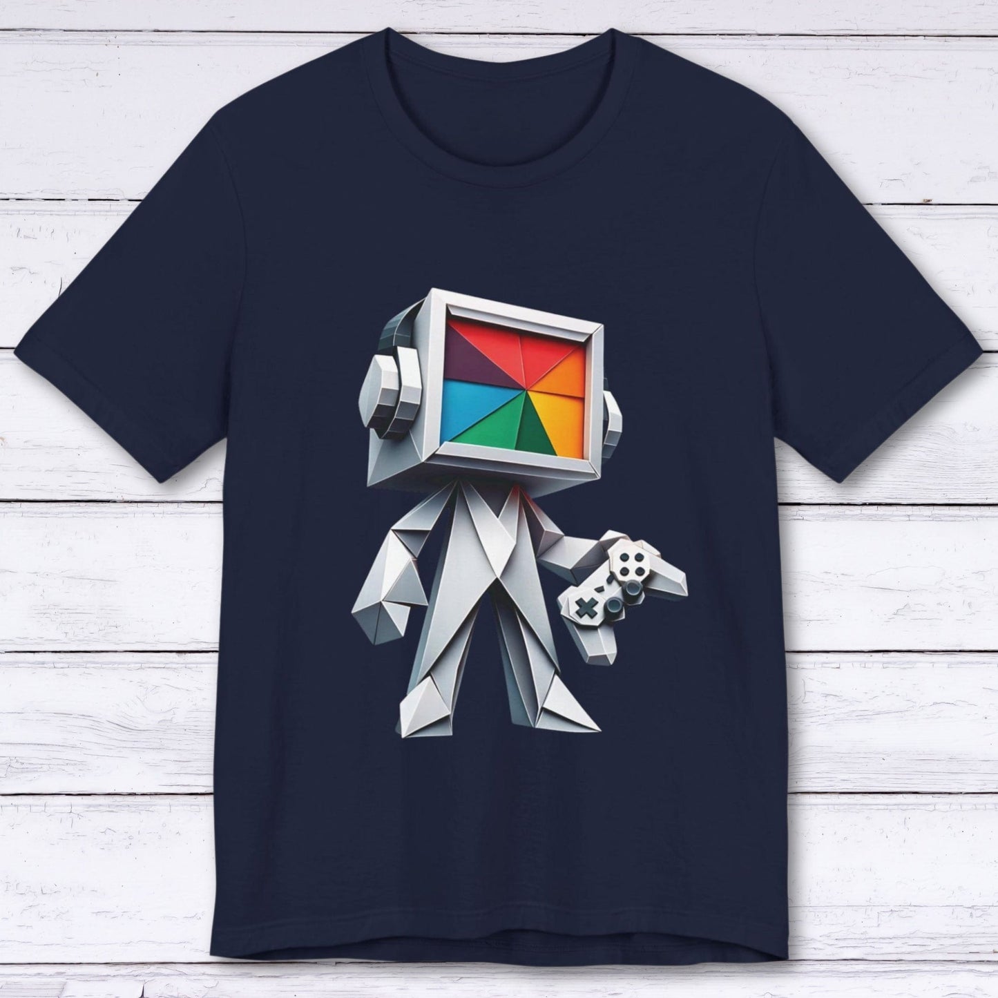 T-Shirt Navy / S Pixel Paper Player Gamer T-shirt