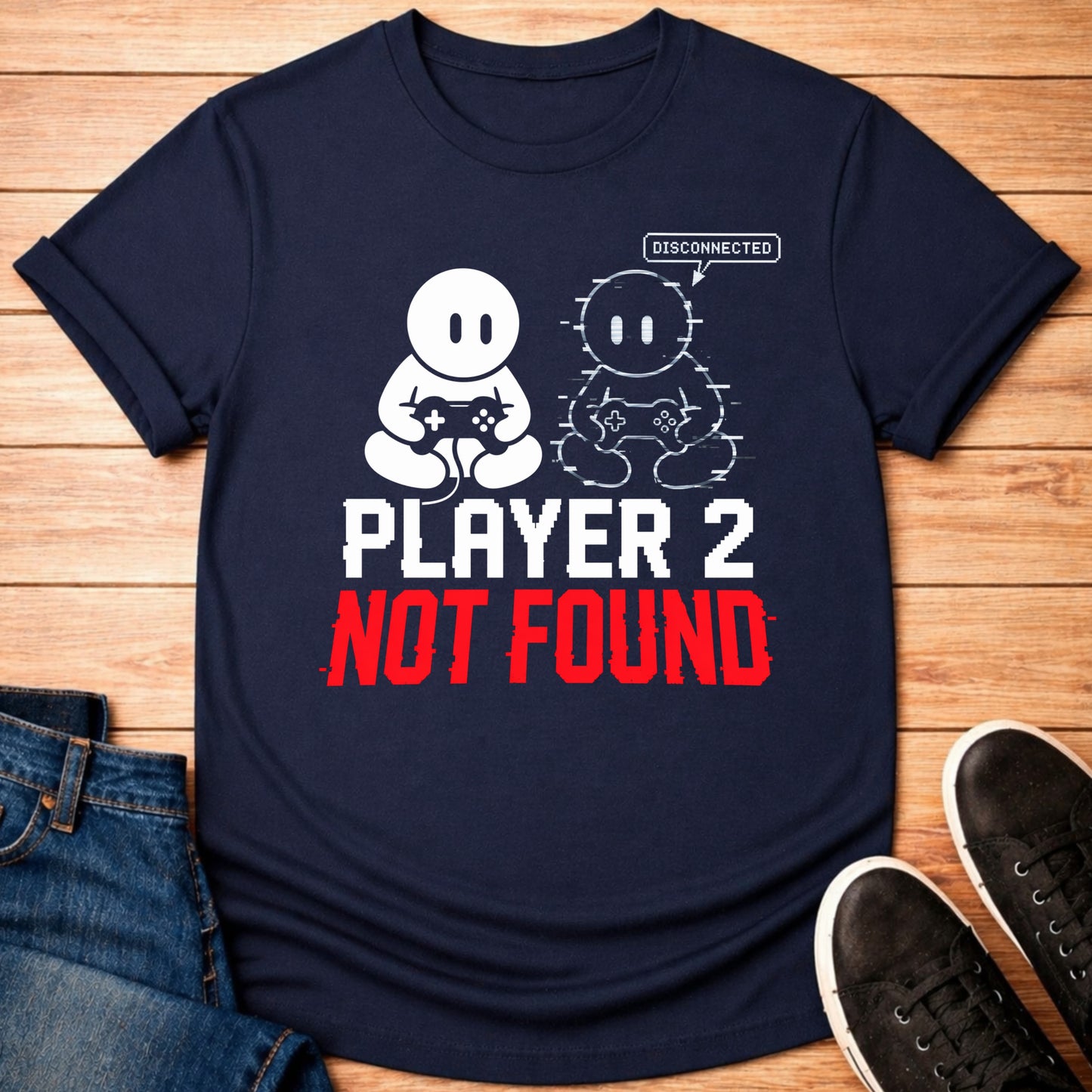 T-Shirt Navy / S Player Two Missing T-shirt
