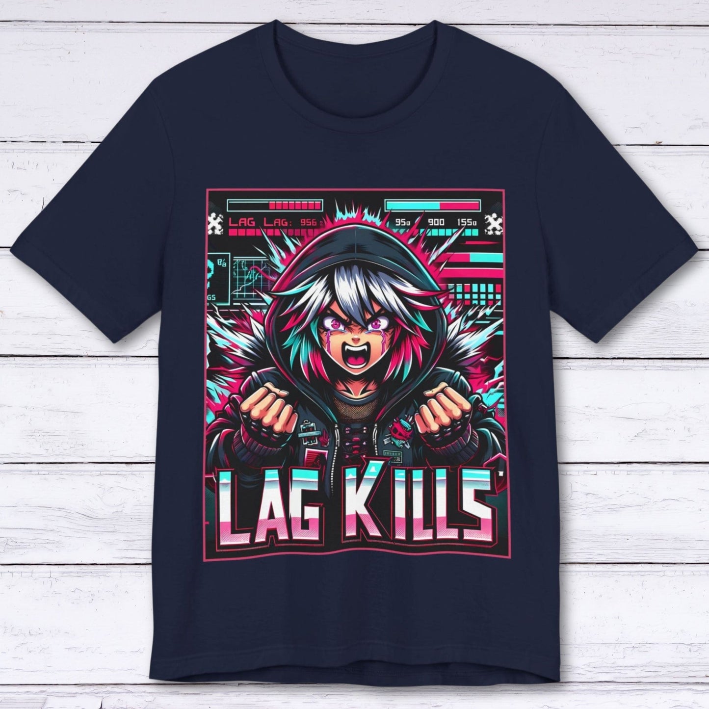 T-Shirt Navy / S Poster Child: Lag Kills T-shirt