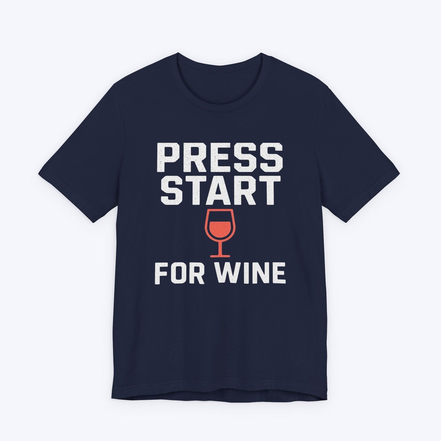 T-Shirt Navy / S Press Start for Wine T-shirt