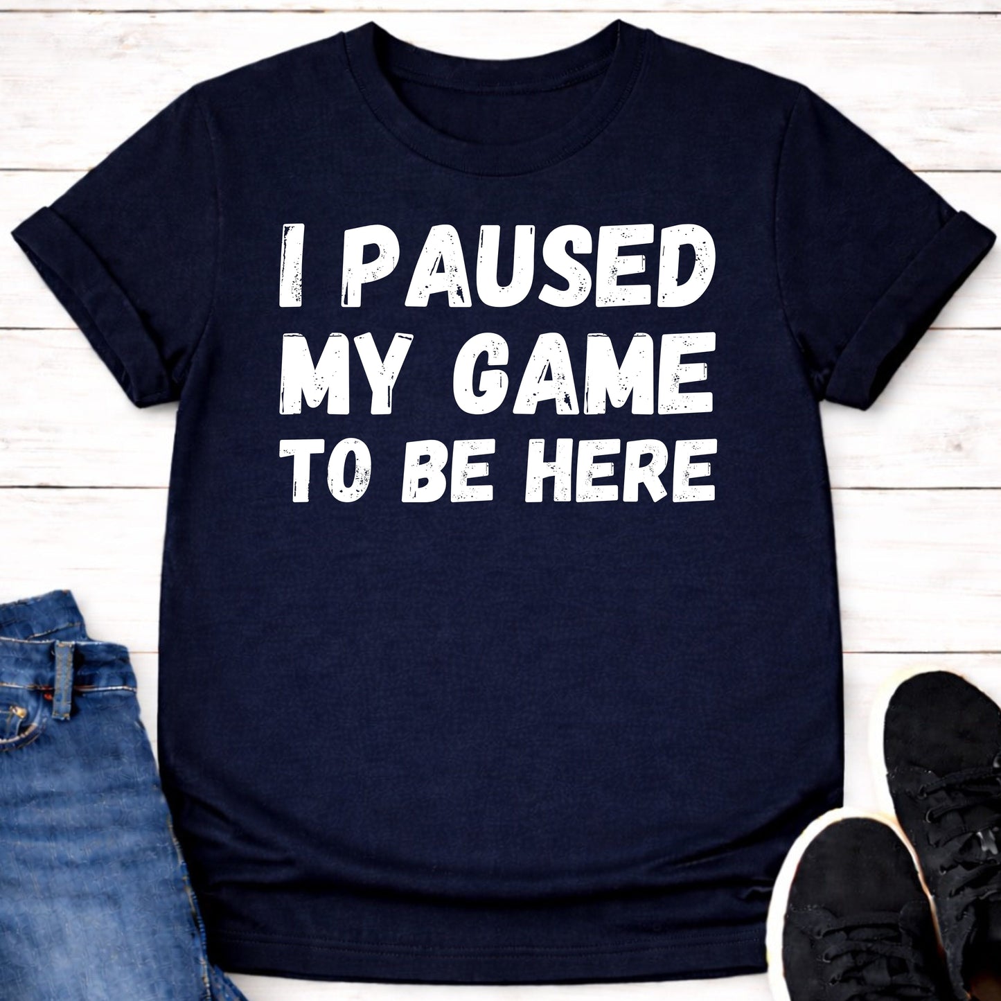 T-Shirt Navy / S Reluctantly Paused T-shirt