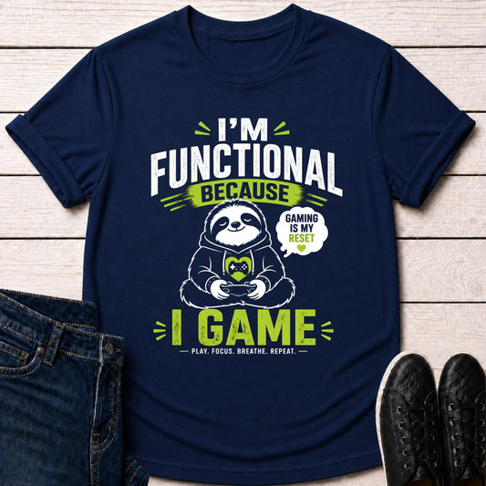 T-Shirt Navy / S Sloth Gamer T-shirt