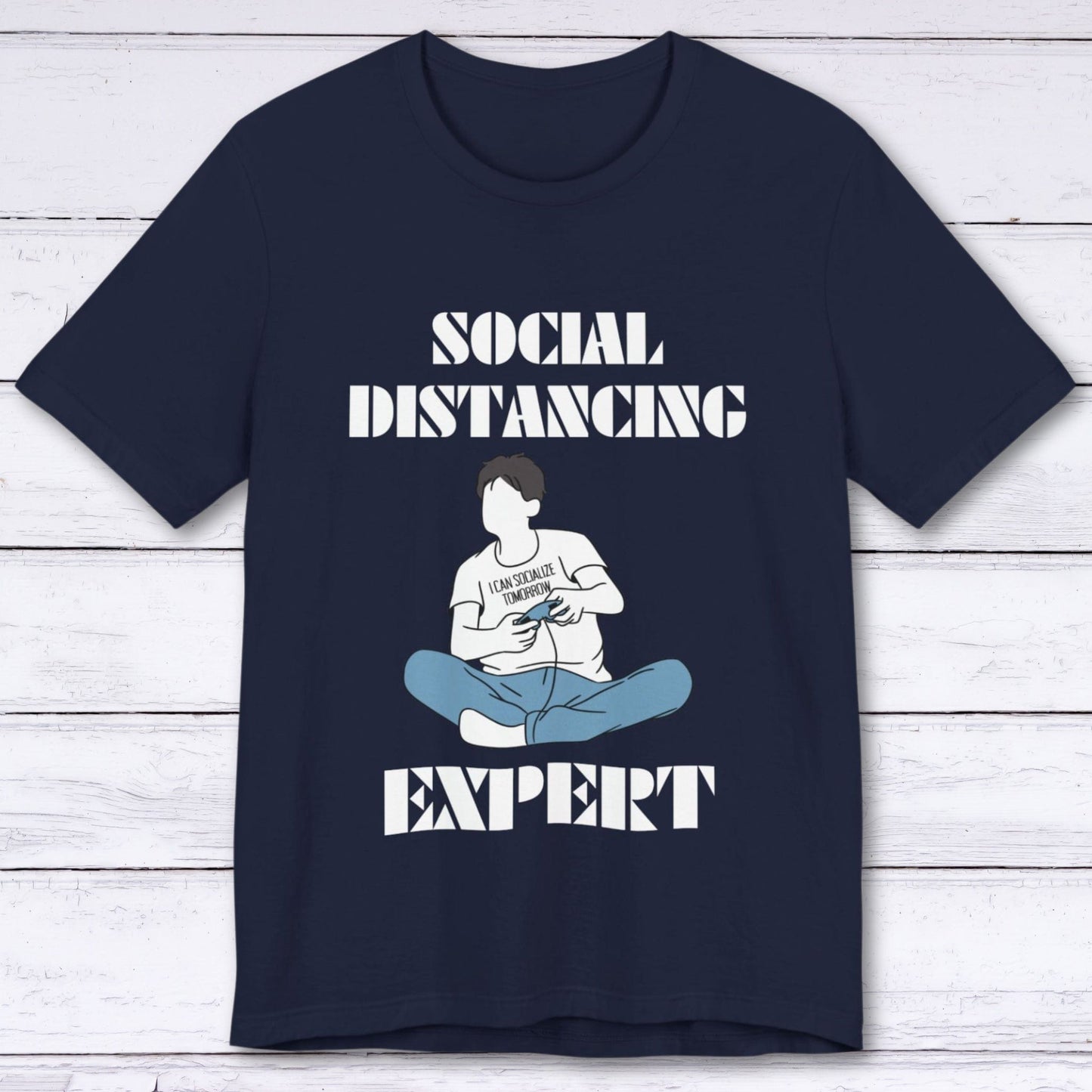 T-Shirt Navy / S Social Distancing Expert T-shirt